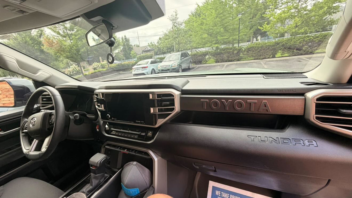 Toyota Tundra 2022+ Passenger Side Dashboard Trim Garnish Molding (TOYOTA Logo)