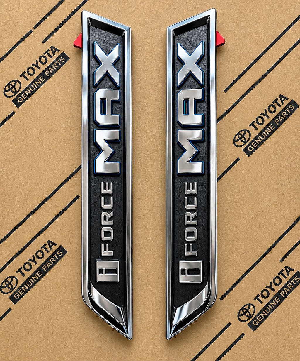 Genuine Toyota i-FORCE MAX Hood Emblems – Left & Right Pair