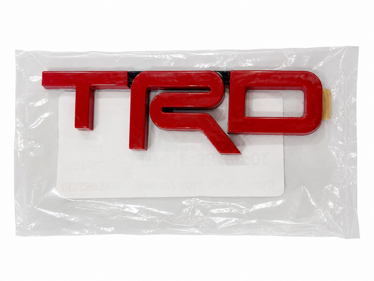 Genuine Toyota TRD Red Metal Emblem