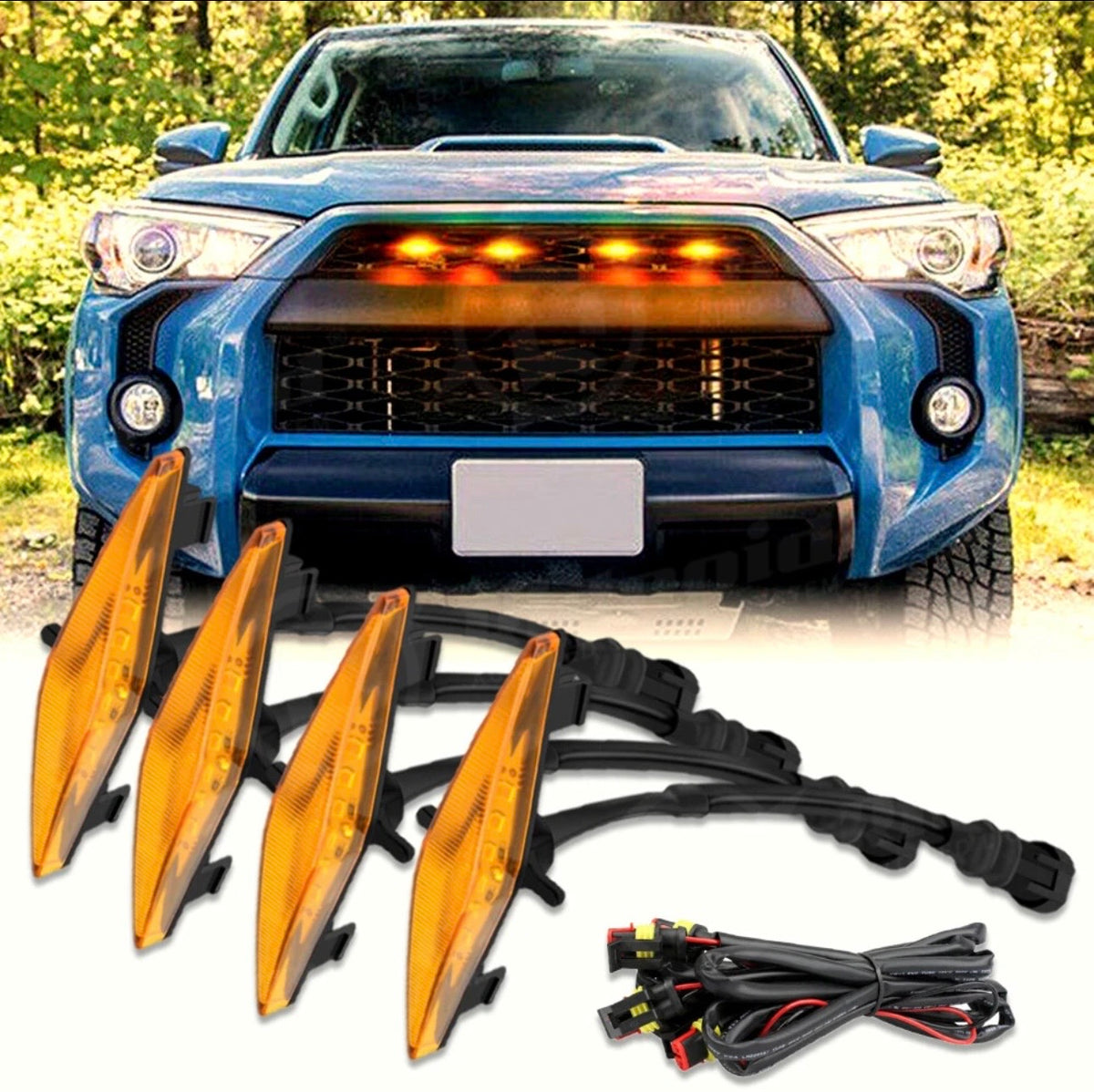 Amber LED Grille Lights | Toyota 4Runner 2014–2024 | Raptor Style