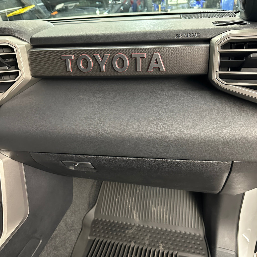 Toyota Tundra 2022+ Passenger Side Dashboard Trim Garnish Molding (TOYOTA Logo)