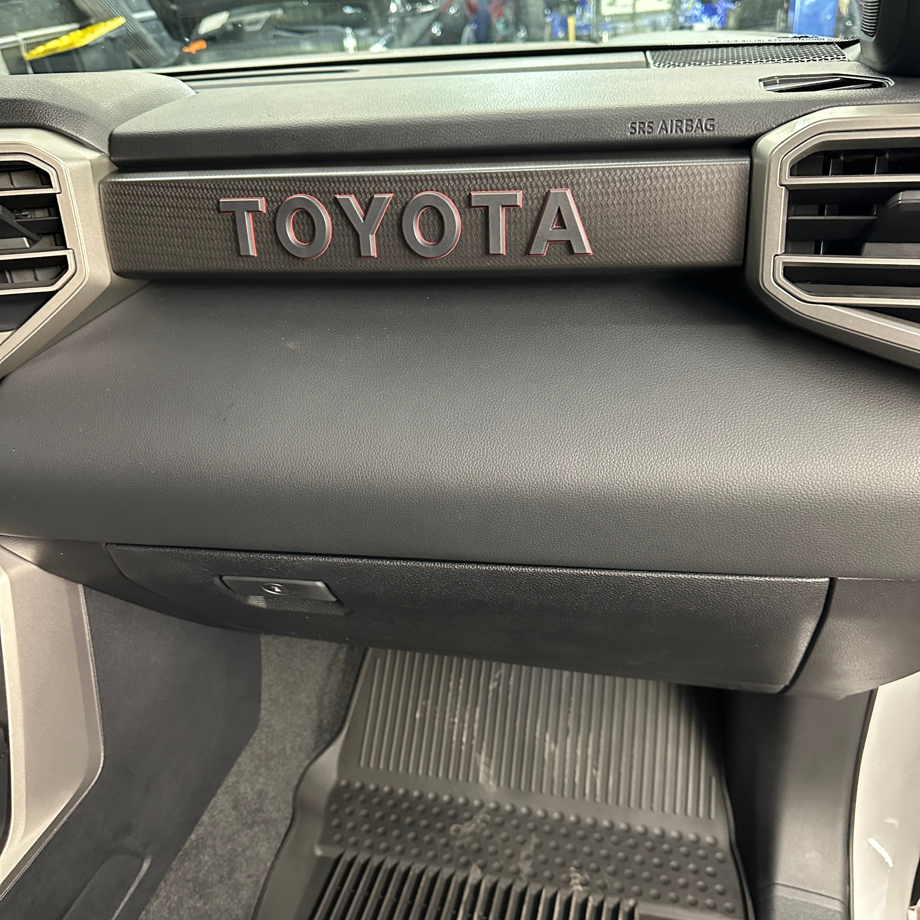 Toyota Tundra 2022+ Passenger Side Dashboard Trim Garnish Molding (TOYOTA Logo)